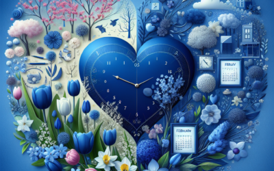 Heart Spring And Royal Blue Colors Months